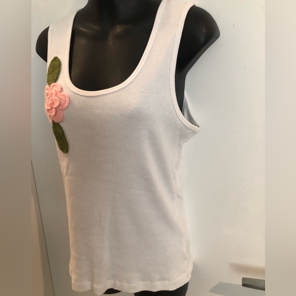 3/$25 GASOLINE XL White w rose crochete’ appliqué - Picture 5 of 8